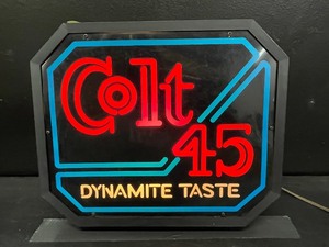 lot 95 image: Colt 45 Dynamite Taste, light up, Vintage sign