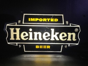 lot 97 image: Heineken Beer light up cash register sign