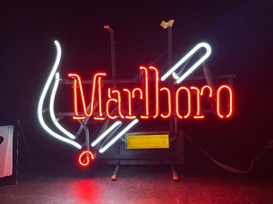 lot 107 image: Marlborlo Tobacco  Marlboro cigarettes neon sign