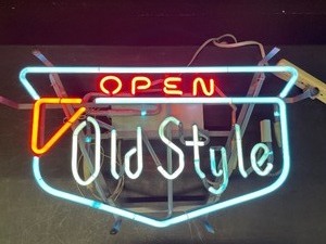 lot 191 image: Old Style Beer  Open neon sign