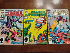 lot 21 image: Marvel  Transformers Comic Books V1  #10, 11, 12