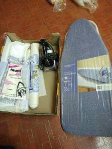 lot 3 image: New Countertop Ironing Board, Interfacing & Iron
