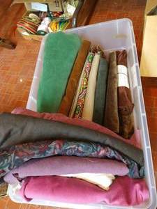 lot 45 image: Large Bin of Corderoy & Brushed Fabrics- Large & Small Cuts