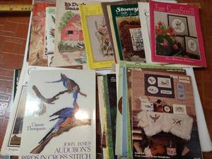 lot 57 image: Lot of Nature Themed Needlepoint Patterns & Books