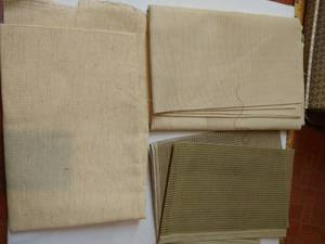 lot 58 image: Large Pieces of Lower Count Needleworking Aida Cloth