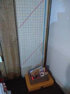lot 69 image: Folding Material Measuring Board, Threads, Notions, Etc