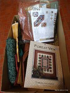 lot 98 image: Forest View Quilt Pattern & Materials w Table Runner Pattern & Supplies