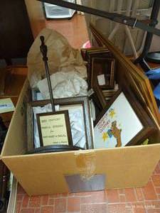 lot 106 image: Large Box Wood Frames w No Glass