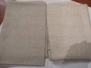 lot 121 image: Two Big Pieces Natural Linen Aida Cloth