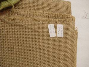 lot 123 image: Two Jute Aida Cloth Pieces