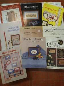 lot 125 image: Americana, Dobber Designs, Cricket Collections Crosstitch Pattern Books & More