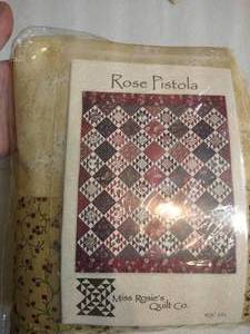 lot 149 image: Rose Pistola Quilt Kit w Binding & Pattern
