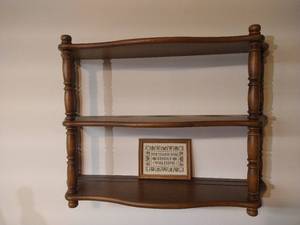 lot 151 image: Wood Shelf w Sampler