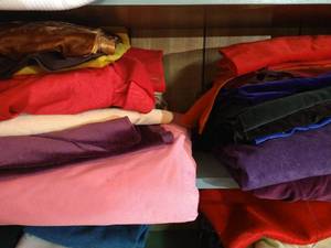 lot 157 image: Lot of Velveteen & Velour Fabrics