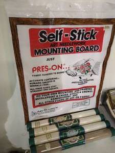 lot 166 image: Four Rolls Aida Cloth & Sticky Mounting Board