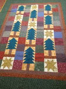 lot 192 image: Like New Pine Tree Quilt