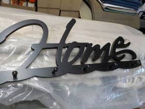Home Wood Sign with Coat Hooks 31 x...