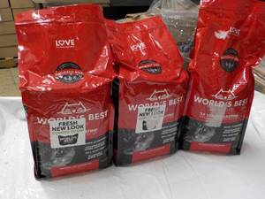 lot 10 image: 3 bags Worlds Best Cat Litter 8lbs ...