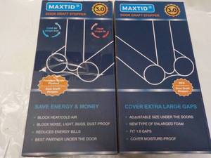 lot 80 image: Maxtid 2 ct Door Draft Stoppers...