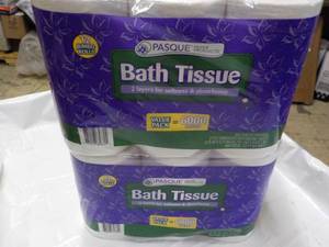 lot 88 image: 24 rolls Pasque 2 ply Bath Tissue...