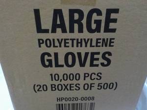 lot 117 image: Case of Large Single Use 10,000 Pol...
