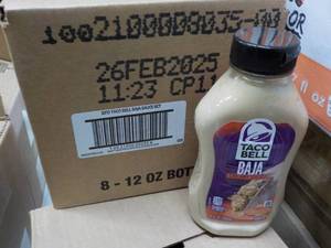 lot 150 image: 8 ct Taco Bell 12 oz BAJA Sauce...