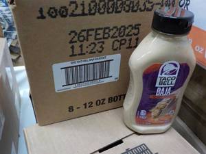 lot 151 image: 8 ct Taco Bell 12 oz BAJA Sauce...