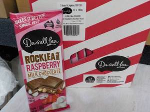 lot 164 image: Box of 12 Darrell Lea RockleaRaspbe...