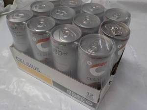 lot 174 image: 12 pack Celsius Non Carbonated Peac...