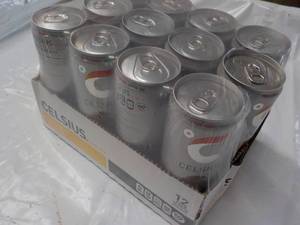 lot 177 image: 12 pack Celsius Non Carbonated Peac...