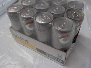 lot 178 image: 12 pack Celsius Non Carbonated Peac...