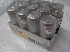 lot 179 image: 12 pack Celsius Non Carbonated Peac...