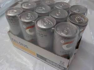 lot 180 image: 12 pack Celsius Non Carbonated Peac...
