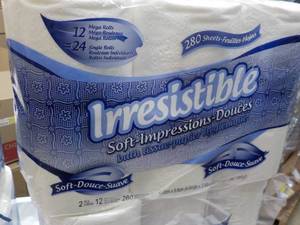 lot 202 image: 12 Rolls Irresistible 2 ply Bath Ti...