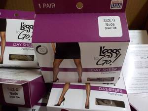 lot 238 image: Case of 36 LEGGS To Go Size Q Nude...