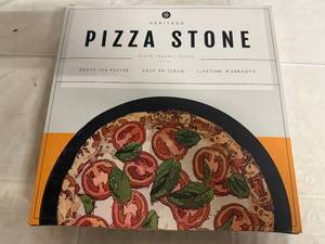 lot 5 image: Heritage Black Ceramic Pizza Stone with Cutter