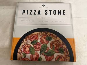 lot 7 image: Heritage Black Ceramic Pizza Stone with Cutter