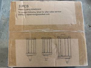 lot 38 image: 3pc Pasta Cutting Attachments