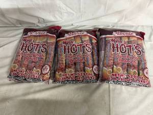 lot 73 image: 3 Packs of Manze Hots Crunchy Hot Peanuts