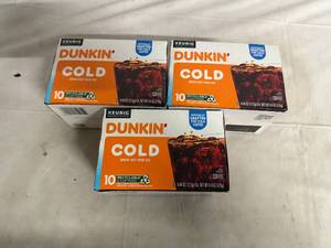 lot 82 image: 3 x 10ct Boxes of Dunkin Cold Brew