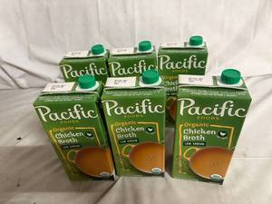 lot 161 image: 6 Boxes of Pacific Foods Organic Chicken Broth