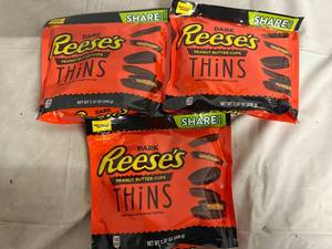 lot 173 image: 3 Bags of Dark Chocolate Reeses Thins