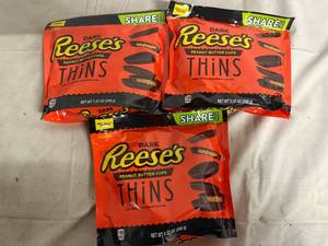 lot 176 image: 3 Bags of Dark Chocolate Reeses Thins