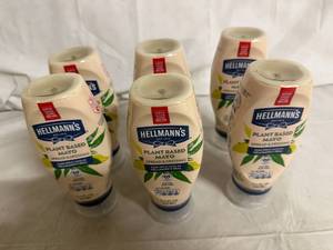 lot 184 image: 6 Bottles of Hellmanns Plant Based Mayo