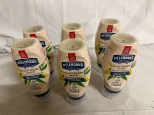 lot 185 image: 6 Bottles of Hellmanns Plant Based Mayo