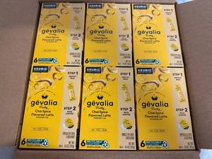 lot 202 image: 6 Boes of Gevalia Chai Flavored Latte