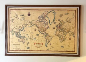 lot 70A image: Framed Rand McNally Signature Series World Map