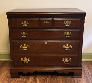lot 66 image: Lexington Wooden File Cabinet with Brass Handles
