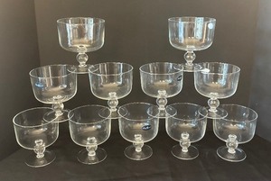 lot 76 image: Set of 10 Luigi Bormioli Italian Glass Sherbet Dessert Cups 4.5 in x 4.25 in