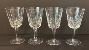 lot 77 image: Set of 4 Waterford Crystal Lismore Wine Glasses